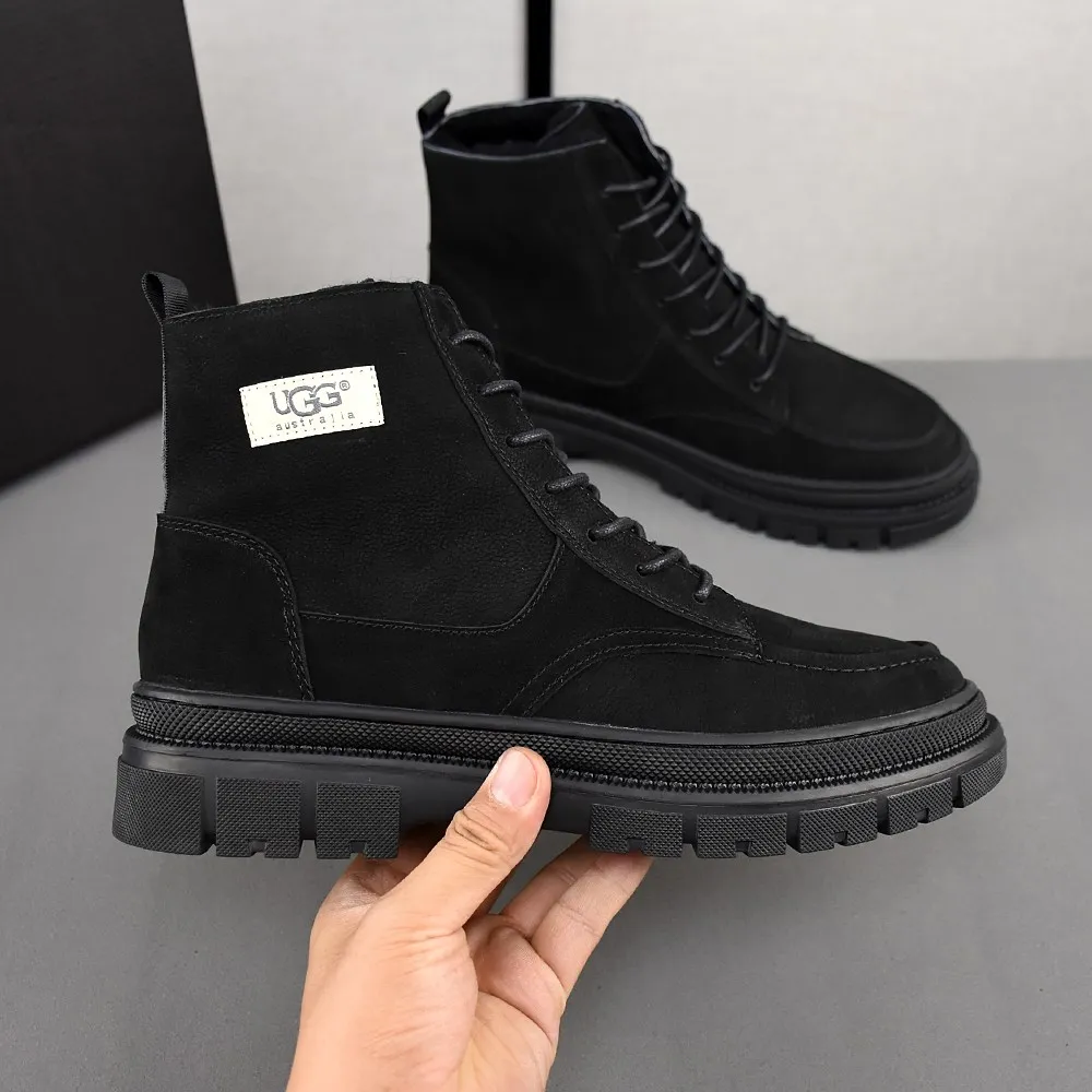 PP520🛜🛜🛜【ugg】The upper is made of waterproof nubuck, real wool lining, and non-slip rubber sole. Warm and comfortable, a must-have in winter! Men's size 38-44 (custom-made size 45 is non-refundable).